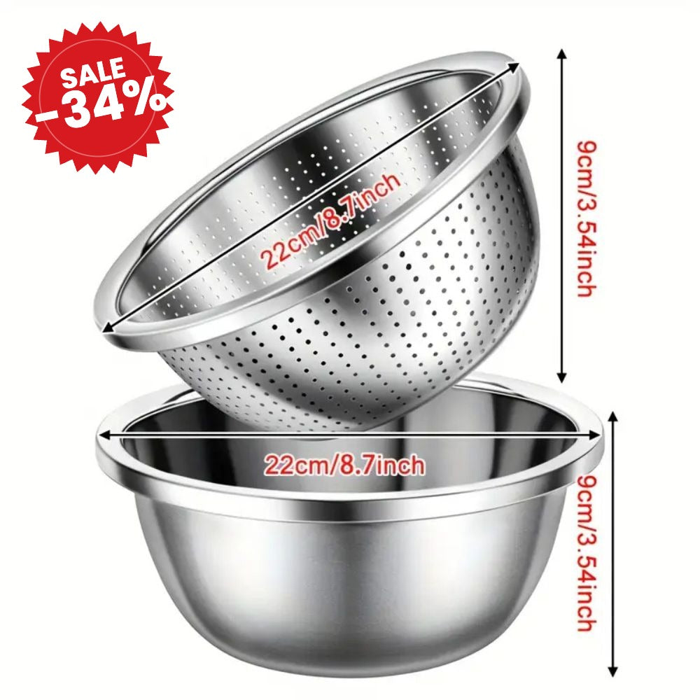 Rinse Mix Stainless Colander Duo Set - SALE -34%