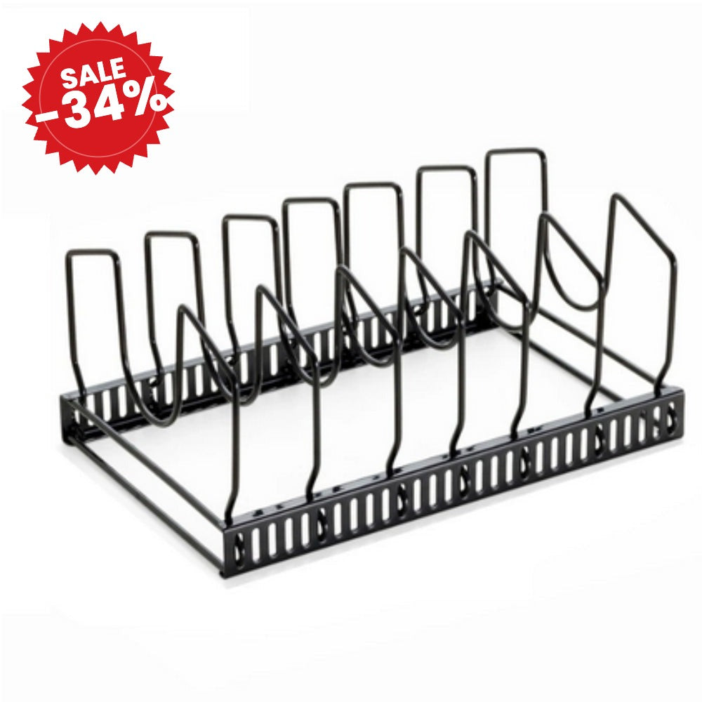 Iron Dish Pot Lid and Utensils Storage Rack - SALE -34%