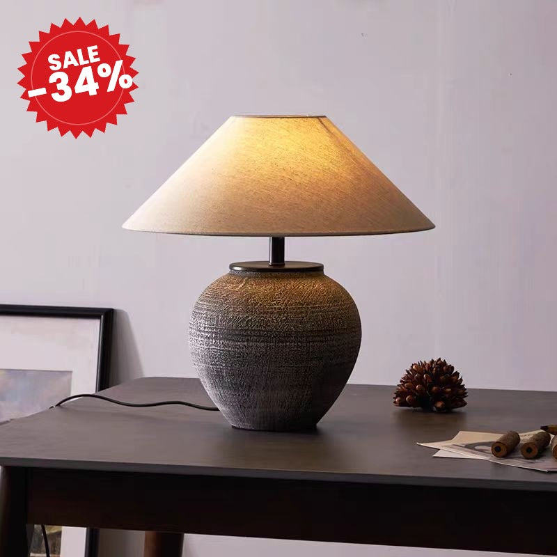 Organic Modern Sculptural Ceramic Table Lamp - SALE -34%