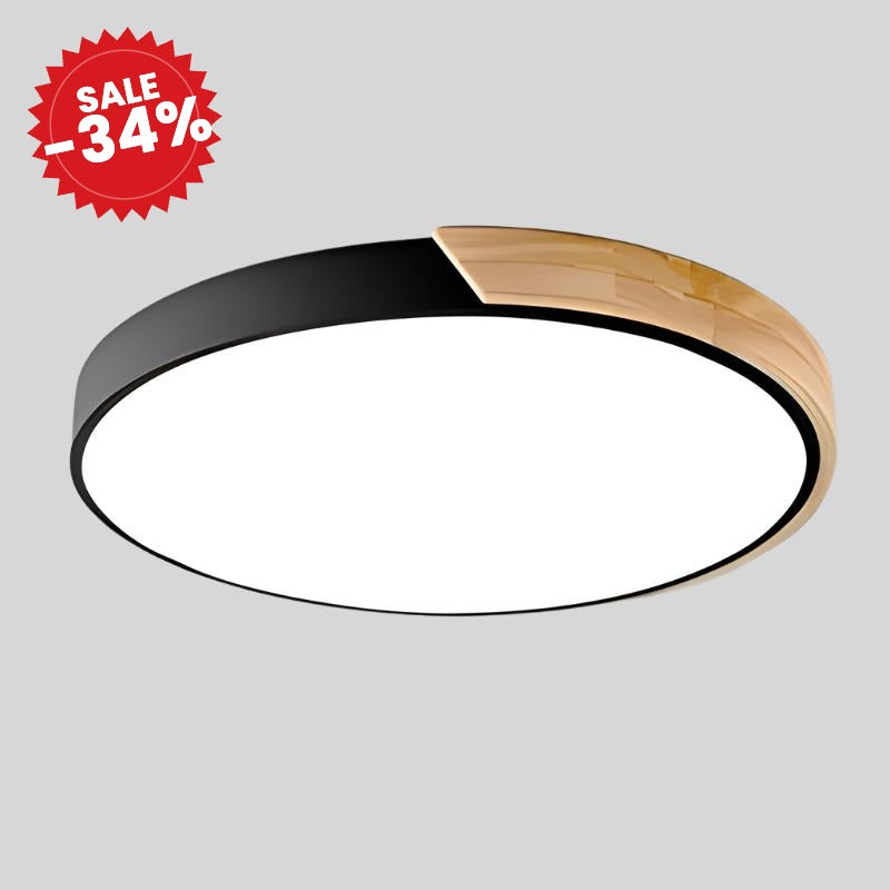 NordicGlow | Wooden Flush Mount Ceiling Light LED - SALE -34%