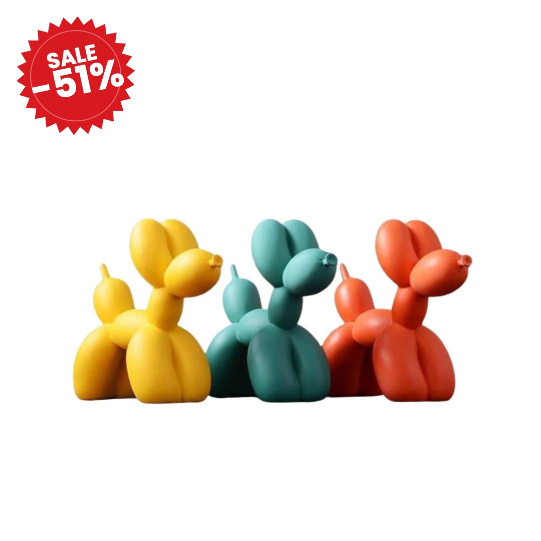 Balloon Dog Sculpture | Modern Playful Home Accent - SALE -51%