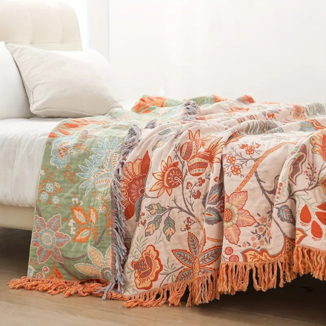 Floral Throw Blanket | Boho