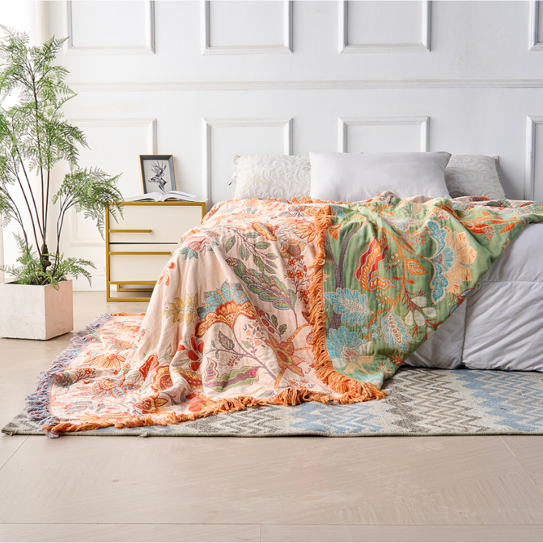 Floral Throw Blanket | Boho
