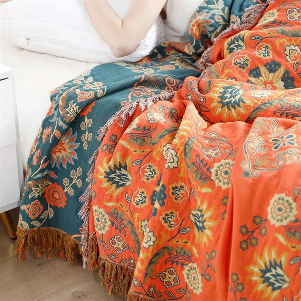 Soft Boho Throw Blanket | Knitted