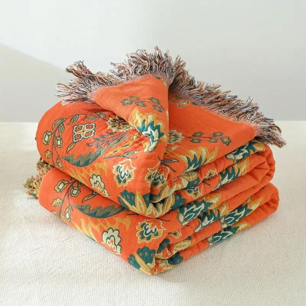 Soft Boho Throw Blanket | Knitted