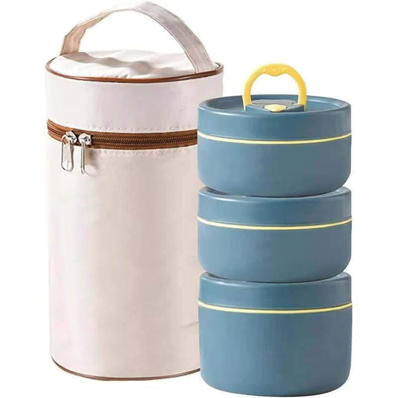 Lunch Box Stainless Steel Insulated Food Container Full Set - Multi-Function | Time Saving | Food Prep