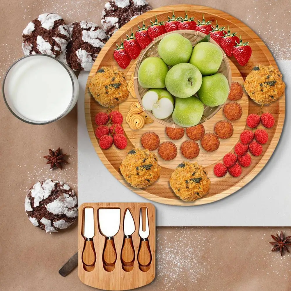 Bamboo Cheese Board - Durable | Time Saving | Cooking Gadget