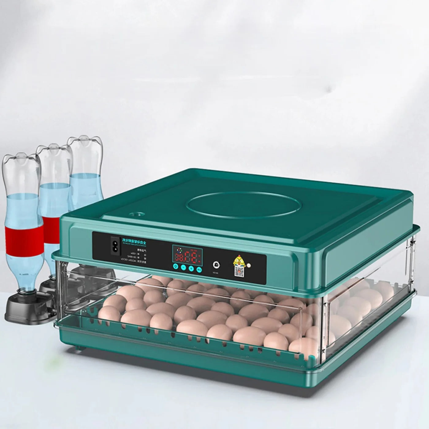 Digital Egg Incubator  - US Plug, Light Tester & Turner for Hatching Chickens, Birds & More - Food P