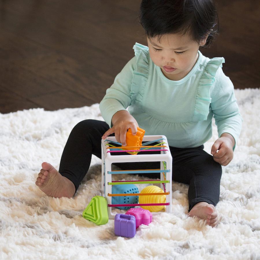 Toddler Montessori Textured Shape Sorting Cube