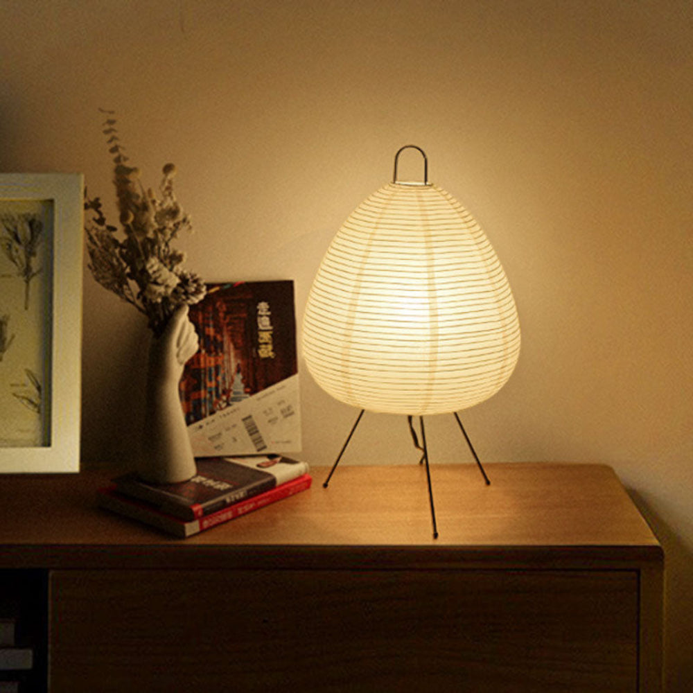 Japanese Paper Table Lamp | Retro Rice Paper Lighting