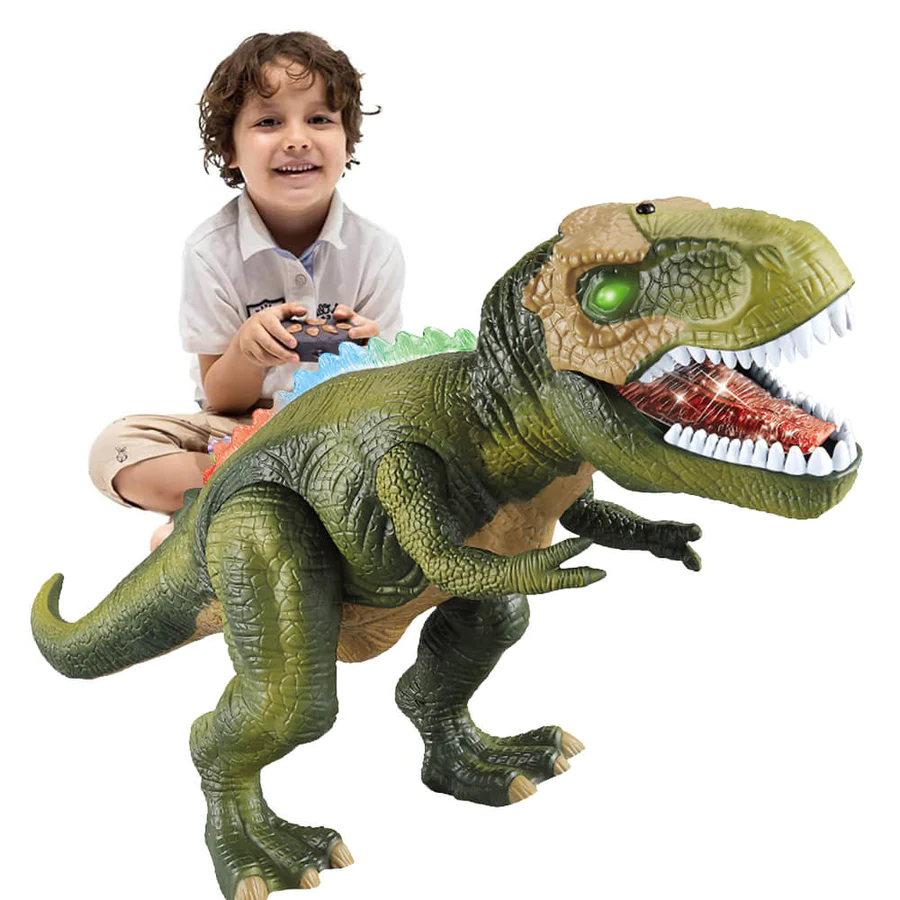 Light-Up Roaring Dinosaur Remote Control Toy
