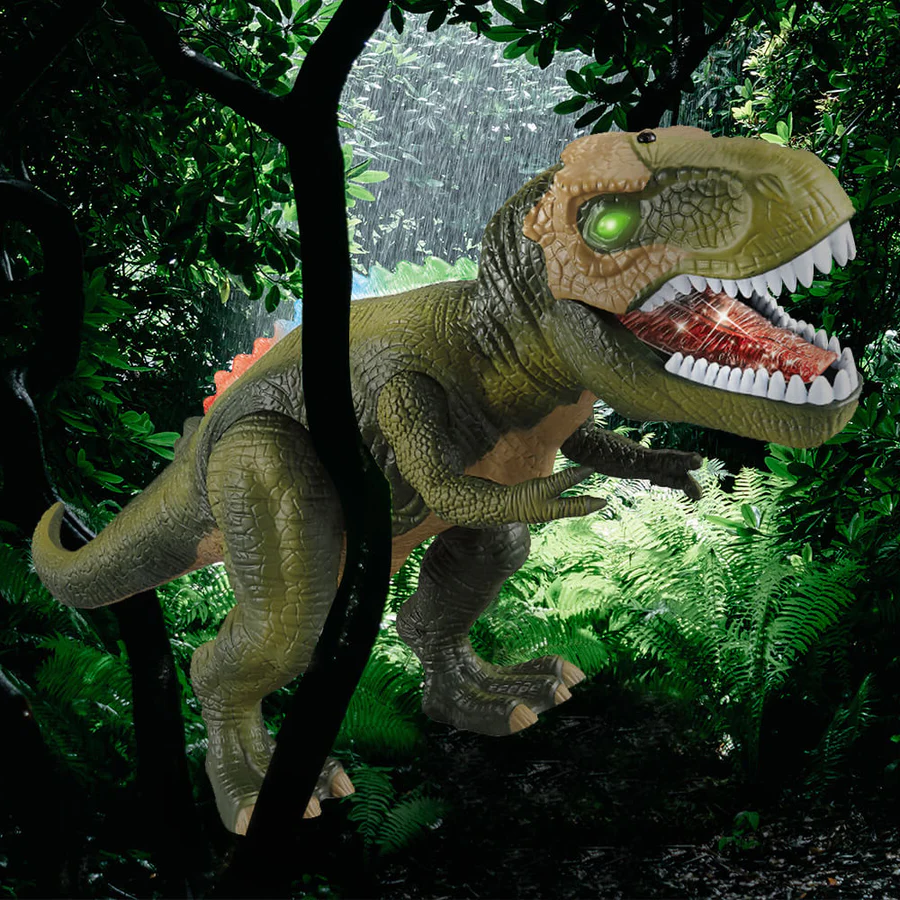 Light-Up Roaring Dinosaur Remote Control Toy